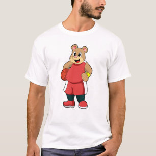 Bär beim Basketball Sports T-Shirt