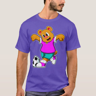 Bär beim Sport mit Fußball T-Shirt