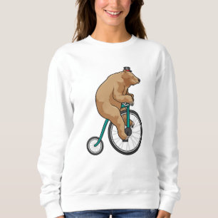 Bär beim Zirkus mit dem Fahrrad Sweatshirt