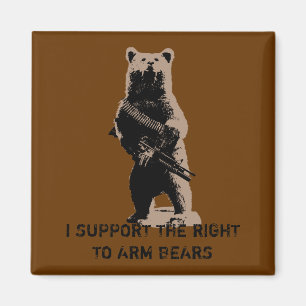 Bär bewaffnet Grizzlybären Magnet