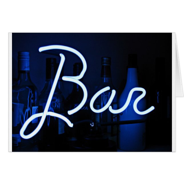 Bar, blaues Neonlicht (Vorderseite (Horizontal))