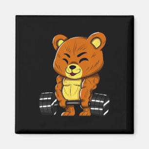 Bär Bodybuilder Bodybuilding Muskel Fitnessstudio Magnet