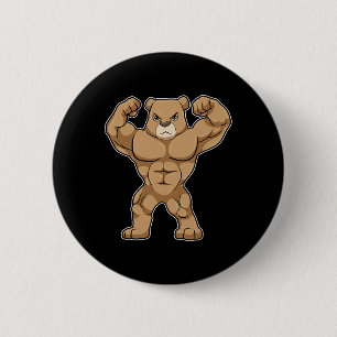 Bär Bodybuilder Bodybuilding Sport  Button