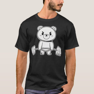 Bär Bodybuilder Gewichtheben Fitnessstudio Sport W T-Shirt