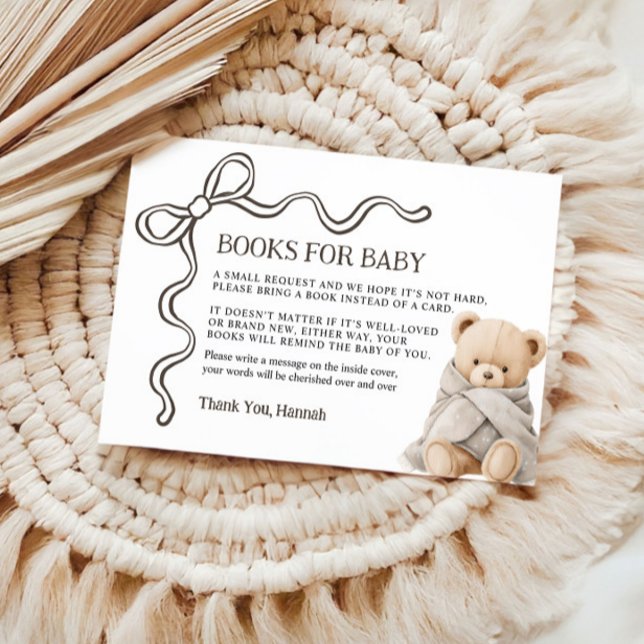 Bär Bücher für Baby Karte  (Von Creator hochgeladen)