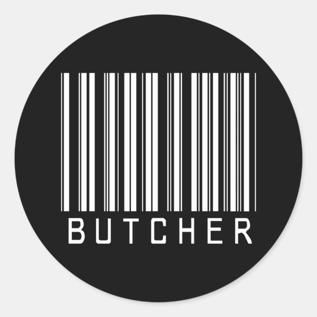 BAR BUTCHER DARK RUNDER AUFKLEBER (Vorderseite)
