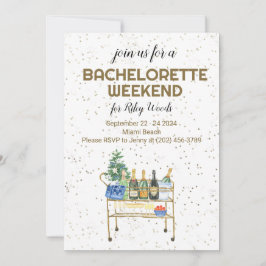 Bar Cart Bachelorette Einladung