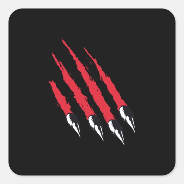 Bar Claw Quadratischer Aufkleber (Vorderseite)