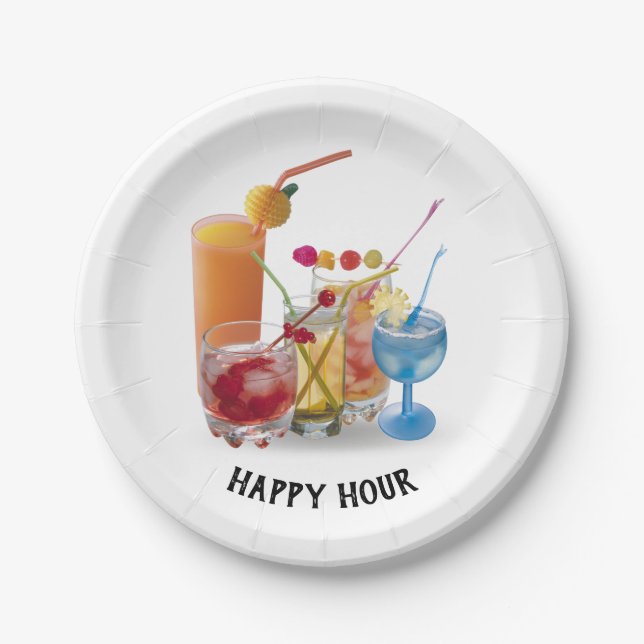 Bar Cocktails Kollektion Pappteller (Vorderseite)