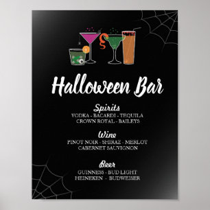 Bar Cocktails Zu Halloween Party trinken signieren Poster