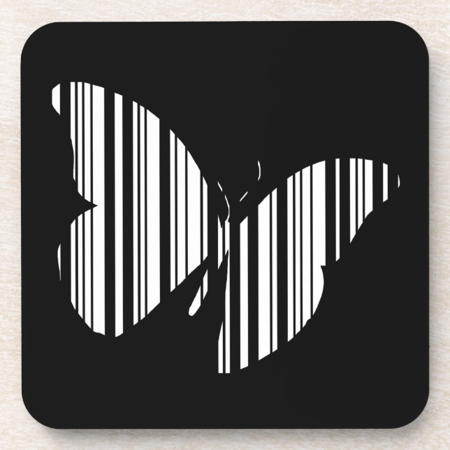 BAR CODE-Butterfets-Musterdesign Untersetzer (Vorderseite)