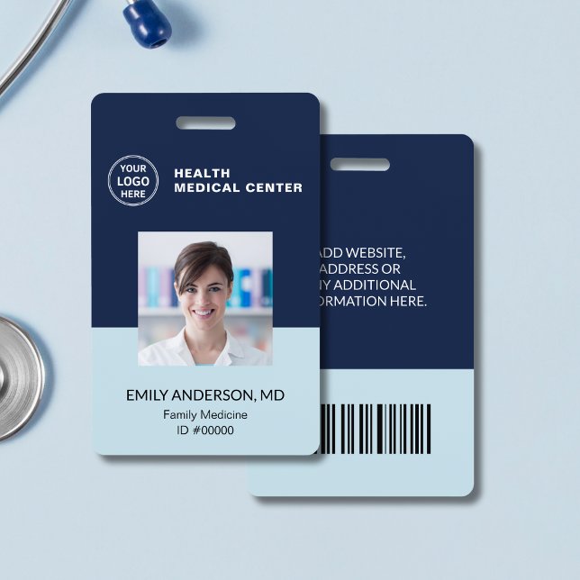 Bar Code ID Klinik Ärztin Ausweis (Bar Code ID Hospital Clinic Doctor Employee Badge)