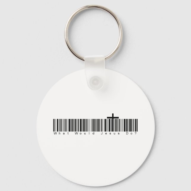 Bar Code WWJD Schlüsselanhänger (Vorderseite)