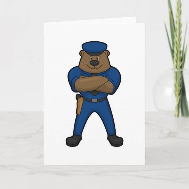 Bär-Cop-Polizei Karte (Vorderseite)