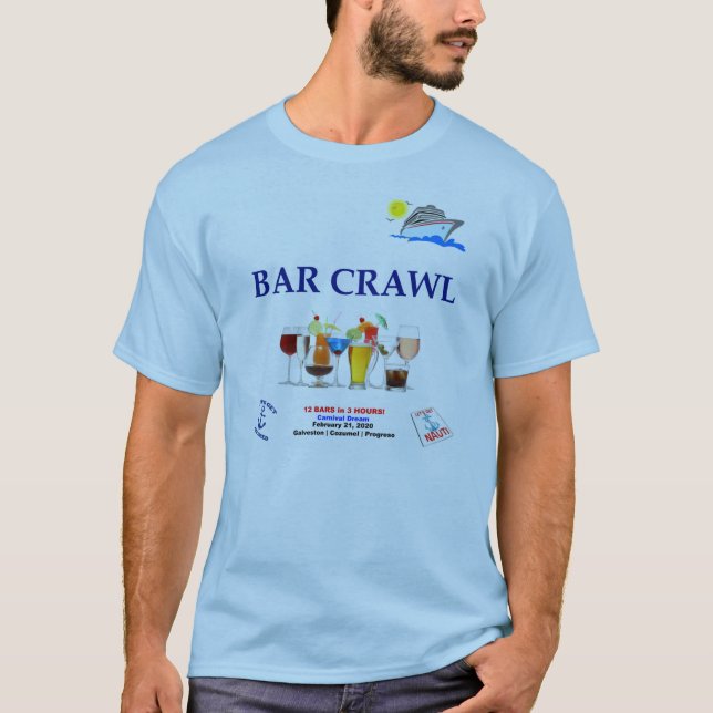 Bar Crawl Cruise Tshirt- Customizing - Männer und  T-Shirt (Vorderseite)