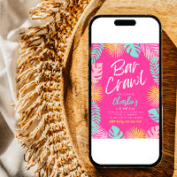 Bar Crawl Einladung zum Geburtstag