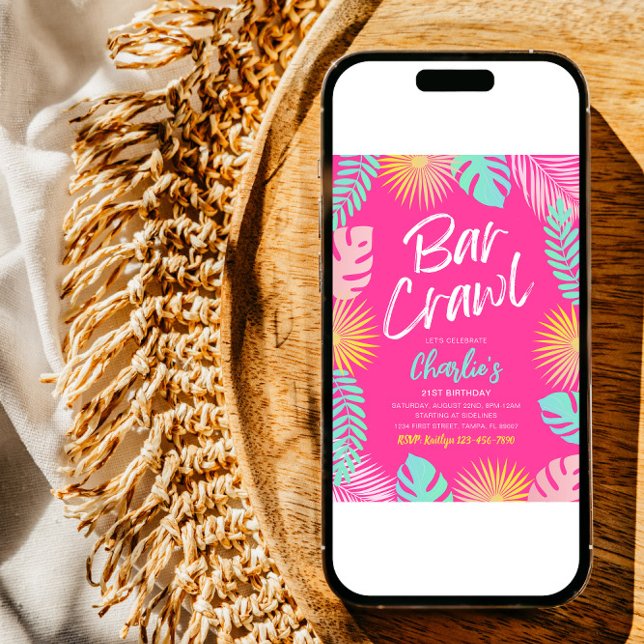 Bar Crawl Einladung zum Geburtstag (Von Creator hochgeladen)