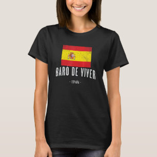 Bar De Viver Spain Flag Stadt Bandera Ropa T-Shirt