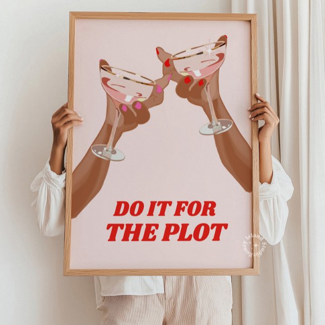 Bar-Dekoration, Prospekt, machen Sie es für die Ze Poster (Bar Cart Decor, Cheers Print, Do it For The Plot Poster)