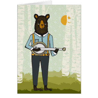 Bär, der Banjo spielt