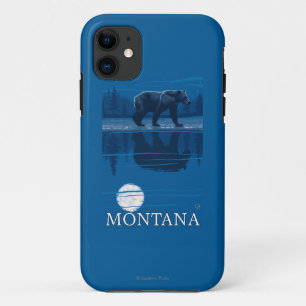 Bär, der in Mondschein-Vintage Reise geht Case-Mate iPhone Hülle