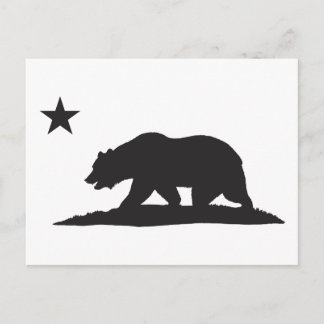 Bär der Republik Kalifornien - Schwarz Postkarte