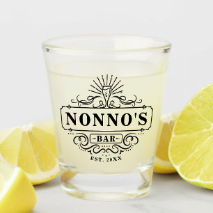 Bar des benutzerdefinierten Nonno-Jahres festgeleg Schnapsglas