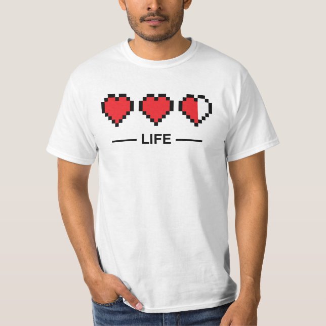 Bar des Lebens 8bit T-Shirt (Vorderseite)