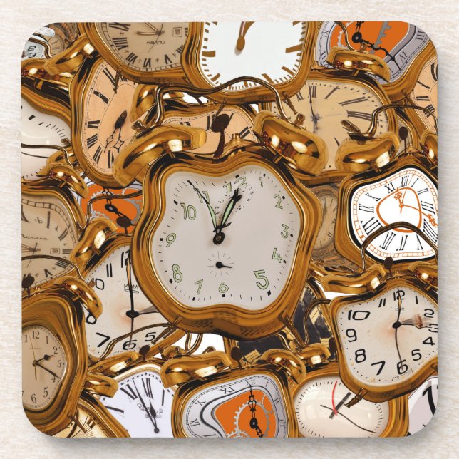 Bar des Uhrenclubs zur Überwachung der Ablaufzeit Getränkeuntersetzer (Vorderseite)