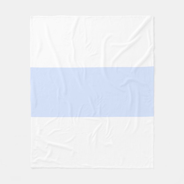 Bar Design White & Baby Blue Pastel Fleecedecke (Vorderseite)