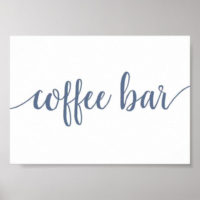 Bar | Dusty Blue Any Event Sign Poster (Vorne)