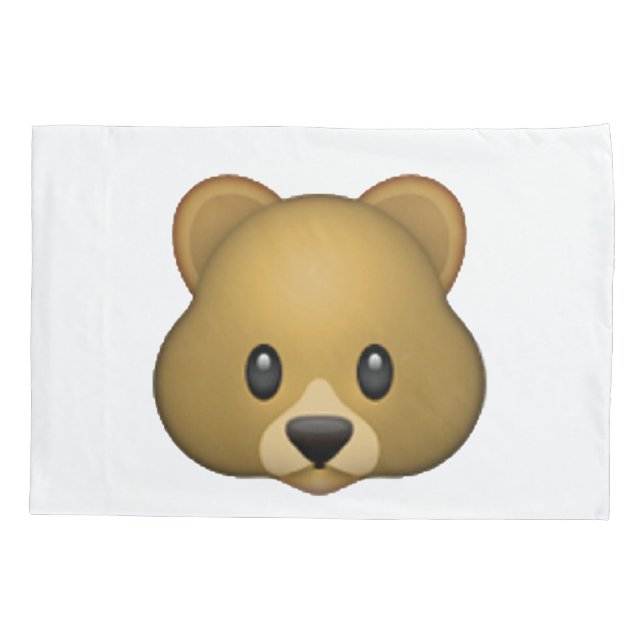 Bär - Emoji Kissenbezug (Rückseite)