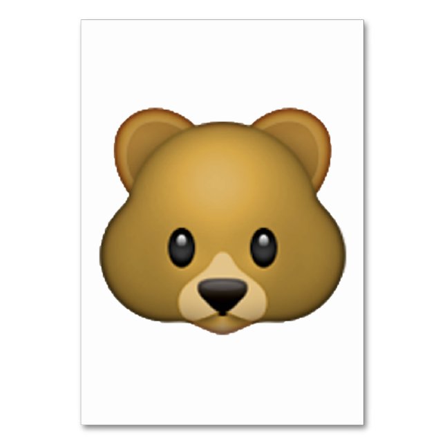 Bär - Emoji Tischnummer (Vorderseite)