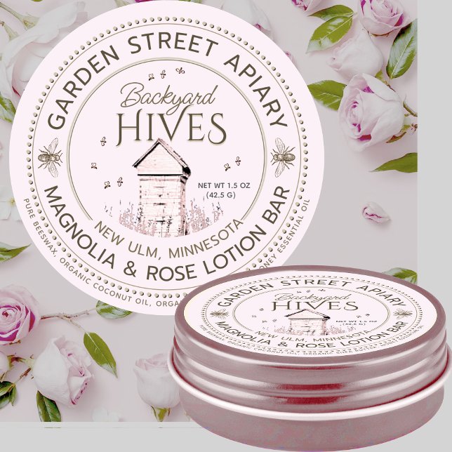 Bar-ETIKETT "Bienenwachs" Runder Aufkleber (Von Creator hochgeladen)