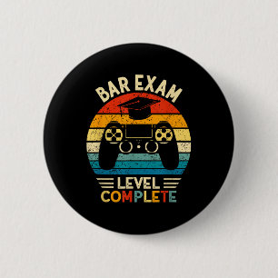 Bar Exam Level Complete Funny Lawyer Law School Gr Button