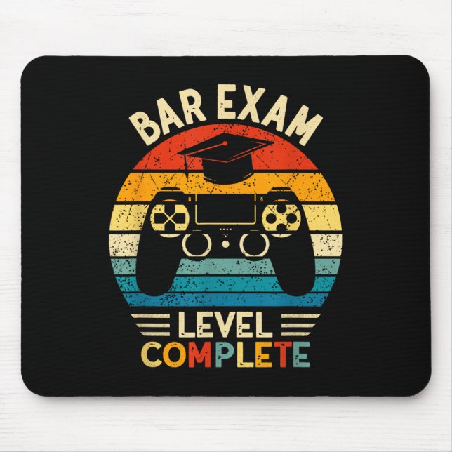 Bar Exam Level Complete Funny Lawyer Law School Gr Mousepad (Vorne)