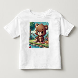 Bär fischt am Seeufer Tee-Shirt  Kleinkind T-shirt