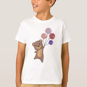 Bär fliegt mit Balloons-Niedlichen Tieren zusammen T-Shirt