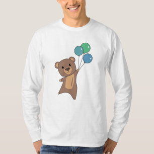 Bär fliegt mit Balloons-Niedlichen Tieren zusammen T-Shirt