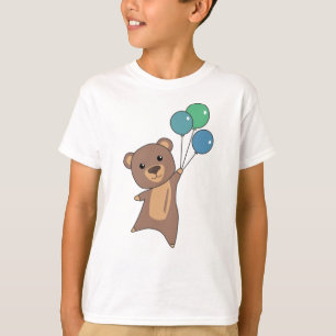 Bär fliegt mit Balloons-Niedlichen Tieren zusammen T-Shirt