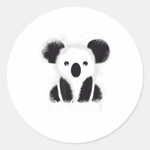 Bär Fluffiger Koala Australien Rette die Erde Spie Runder Aufkleber