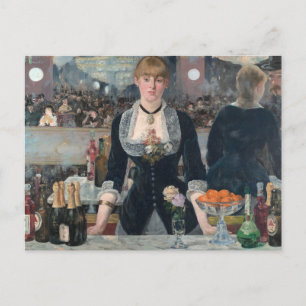 Bar Folies-Bergere Manet Impressionist Malerei Postkarte