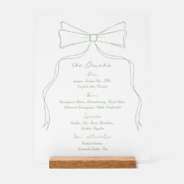 Bar für die handgezeichnete Groß- und Grüne Hochze Acrylschild