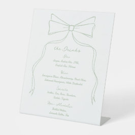 Bar für die handgezeichnete Groß- und Grüne Hochze Sockelschild