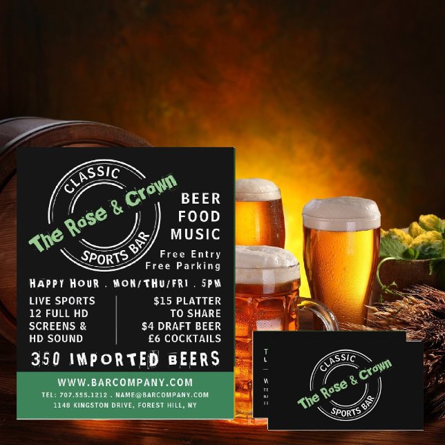 Bar für klassische Sportarten, Pub/Brauerei Visitenkarte (Von Creator hochgeladen)