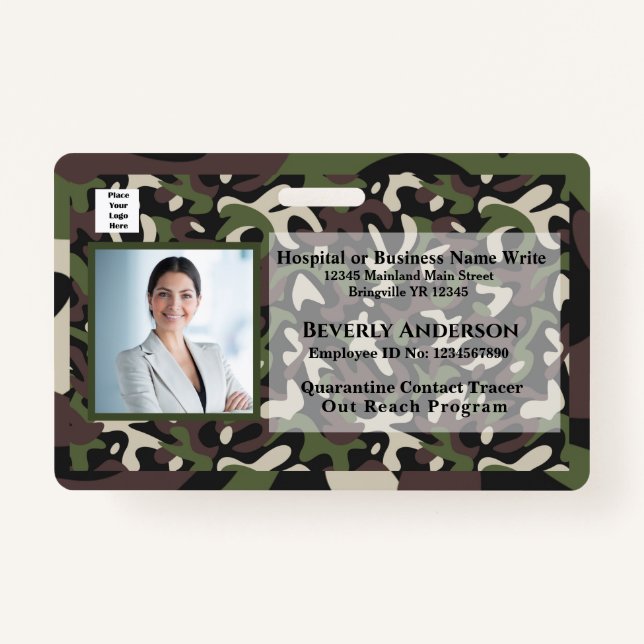 Bar für Logos von Mitarbeitern im Foto Ausweis (Vorderseite)