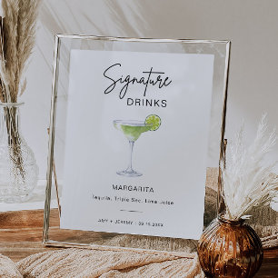 Bar für Minimalistisch Signature Cocktail Drink Me Poster