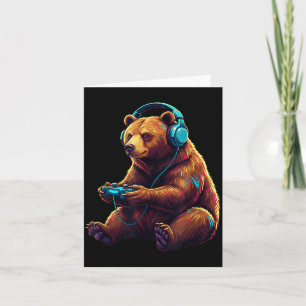 Bär Gaming Tier Videospiele Lustiger Bär  Karte