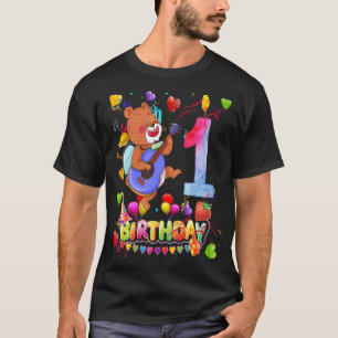 Bär Geburtstag 1 Jahr Kinder 1. Bären Geburtstag T-Shirt