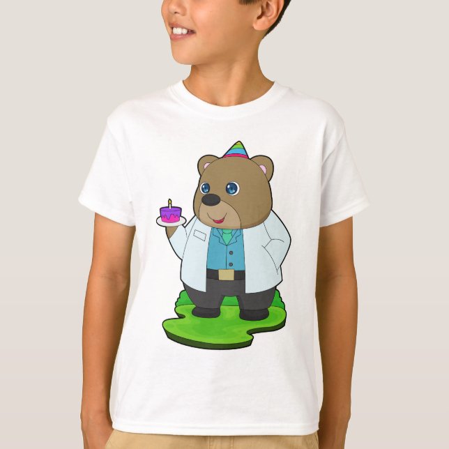 Bär Geburtstagsarzt T-Shirt (Vorderseite)